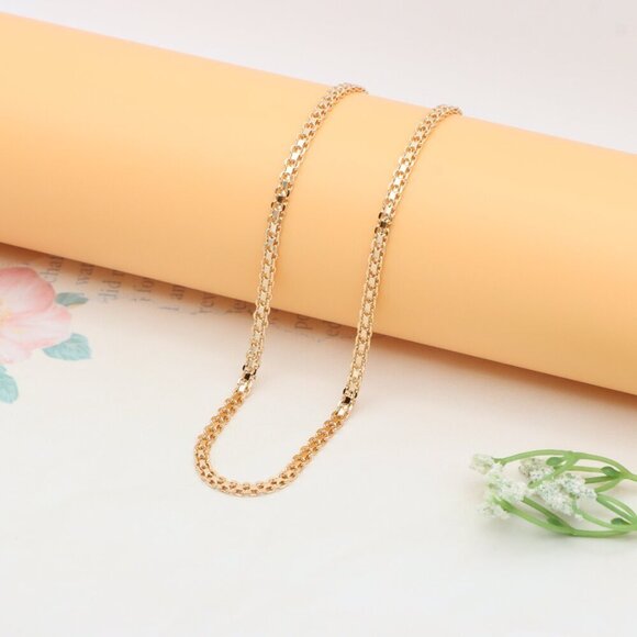 Bold Rose Gold Chain Necklace with Lobster Clasp, XPNL0316 - Picture 9 of 12